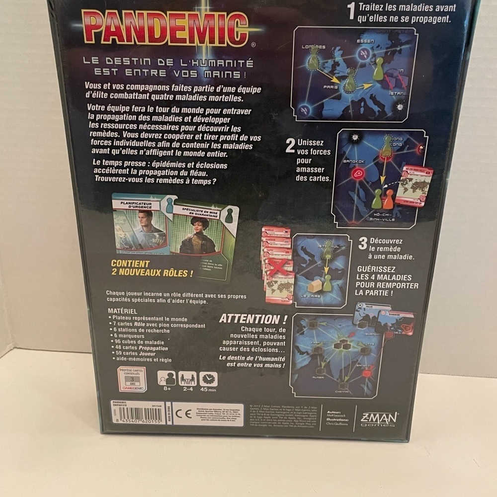 Pandemic 2013 Board Game 2nd Edition With Characters French *NIB* - Picture 2 of 2